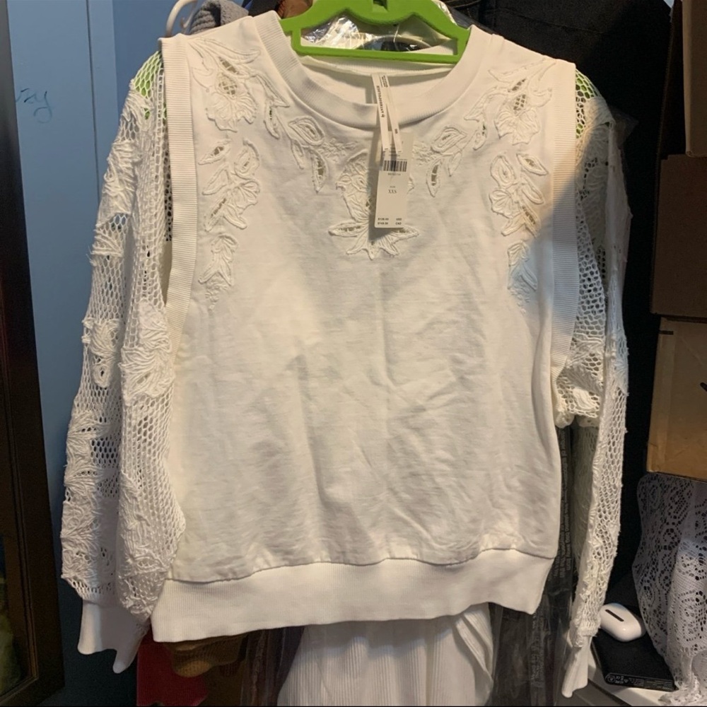 Anthropologie Lace Sweatshirt